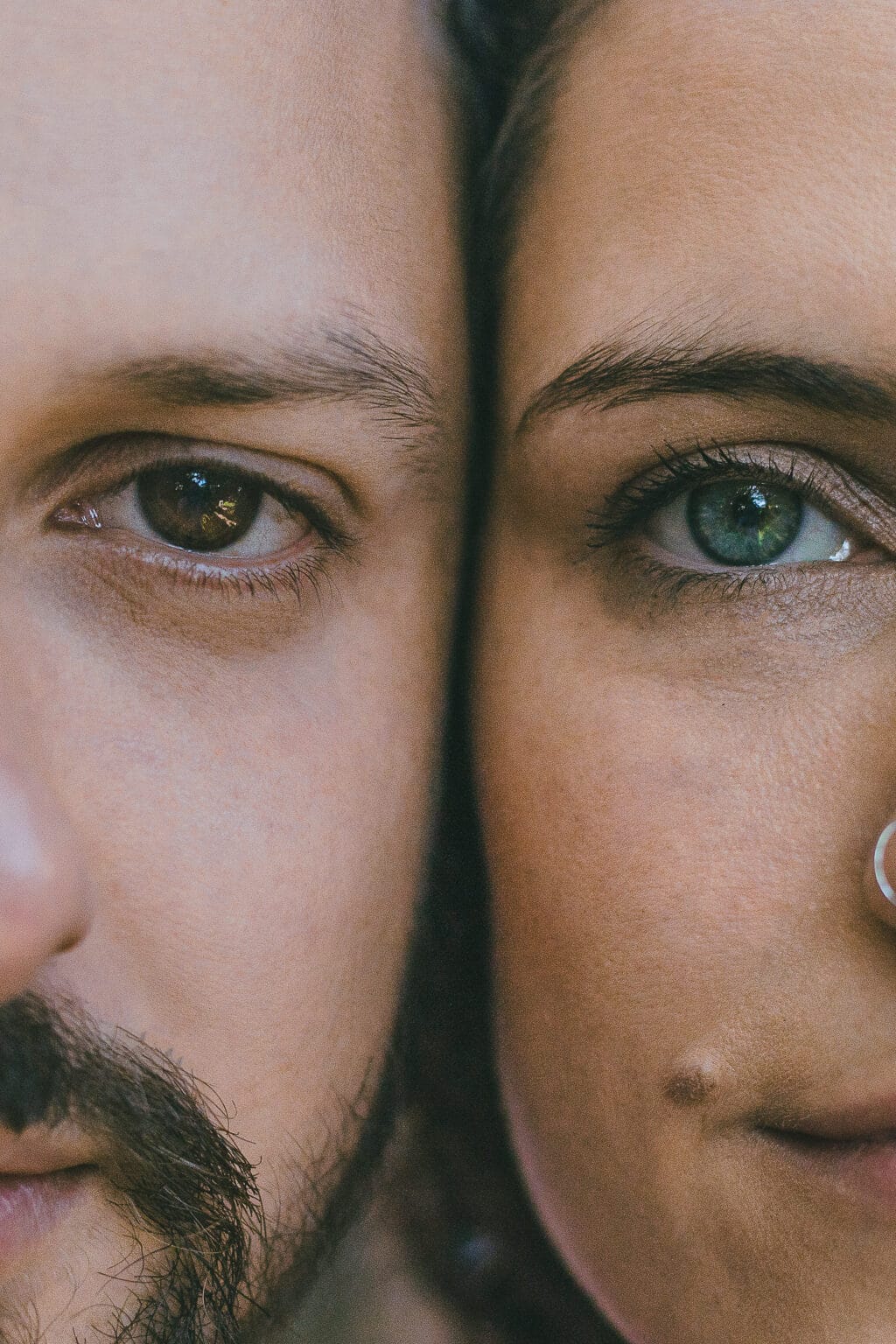Creative Portraits made in Gold Coast with the details of a couple eyes