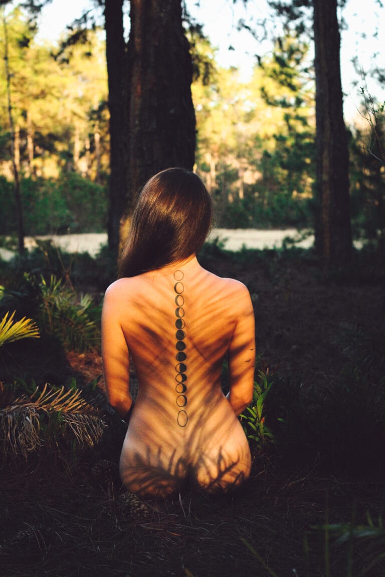 Creative Portraits made in Gold Coast of the back of a naked woman