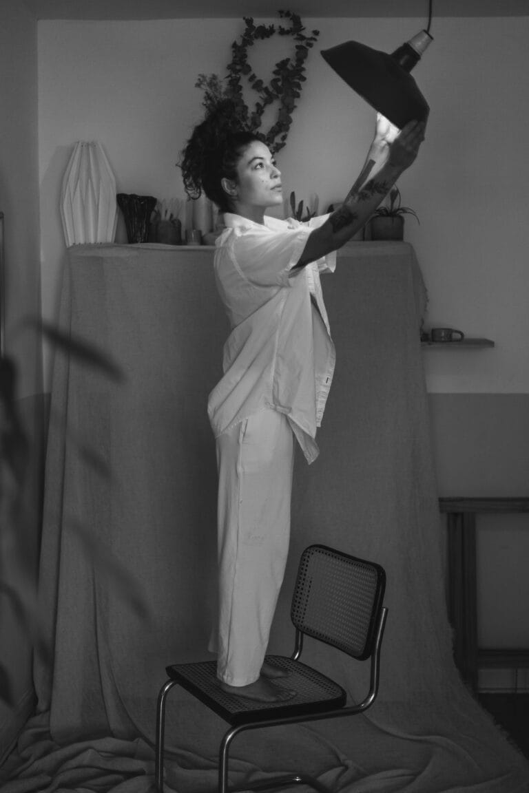 Creative Portraits made in Gold Coast in black and white, playing with the light