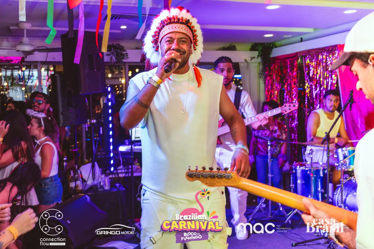 Bloco do Flamingo carnival by Brazos, Gold Coast