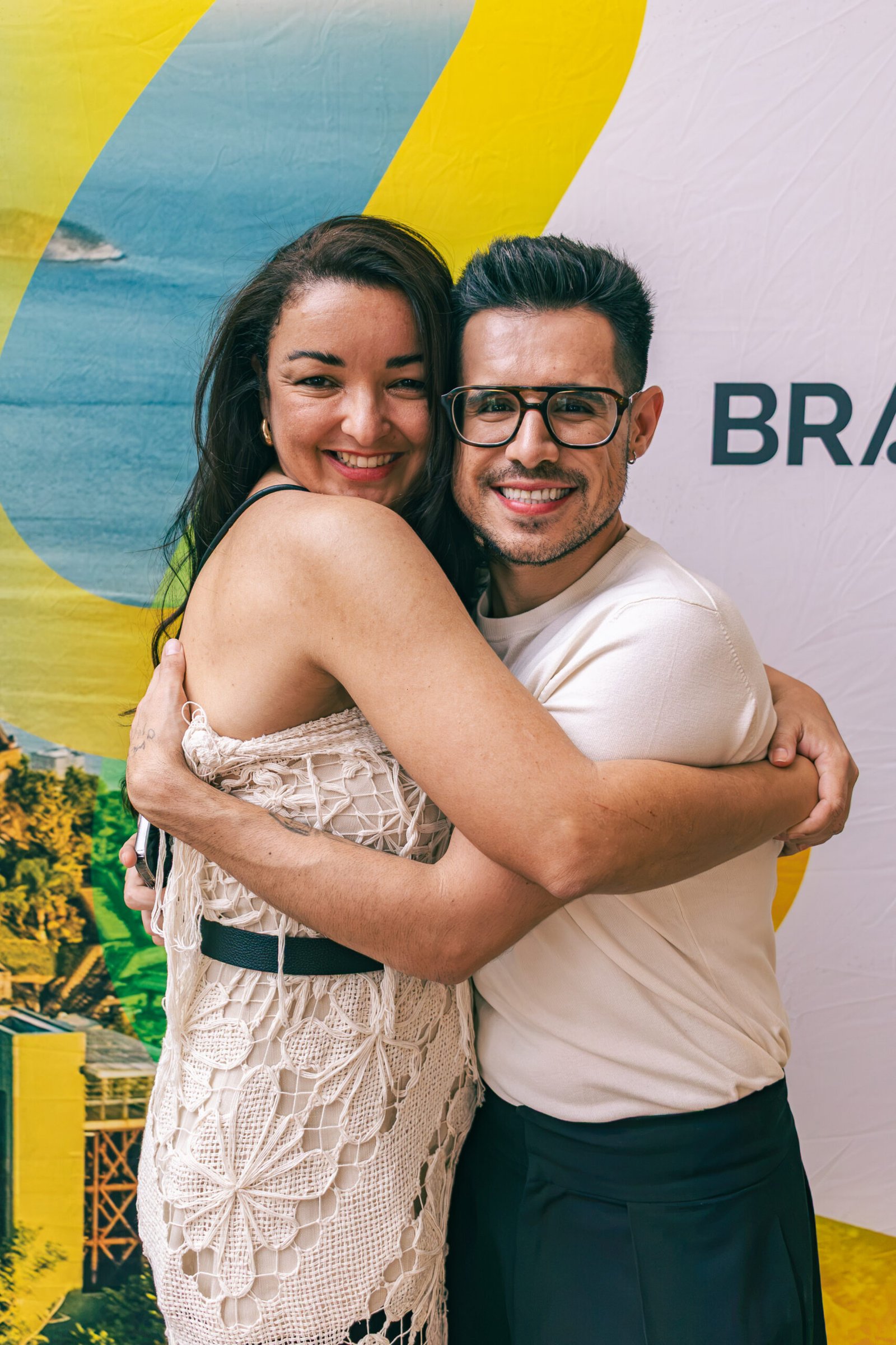 Two guests at the end of Brazil Week Fashion Day, Brisbane